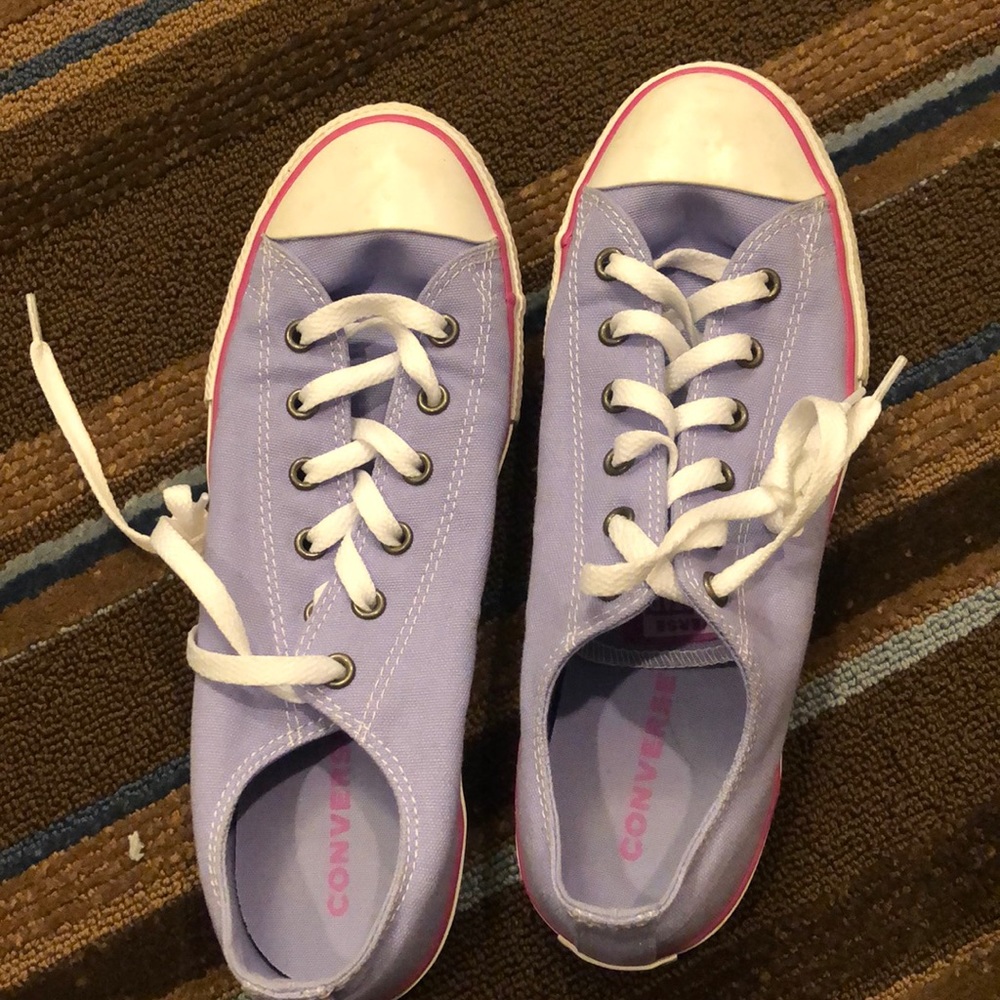 Converse purple sneakers